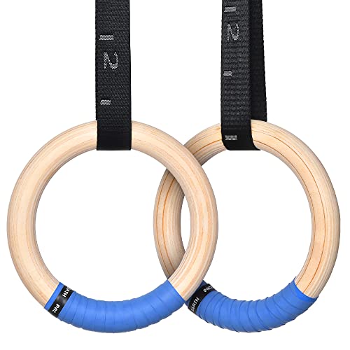 PACEARTH 32 mm Wooden Gymnastics Rings