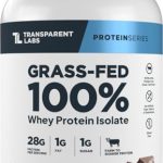 Transparent Labs Grass-Fed Whey Protein Isolate tub in Milk Chocolate flavor