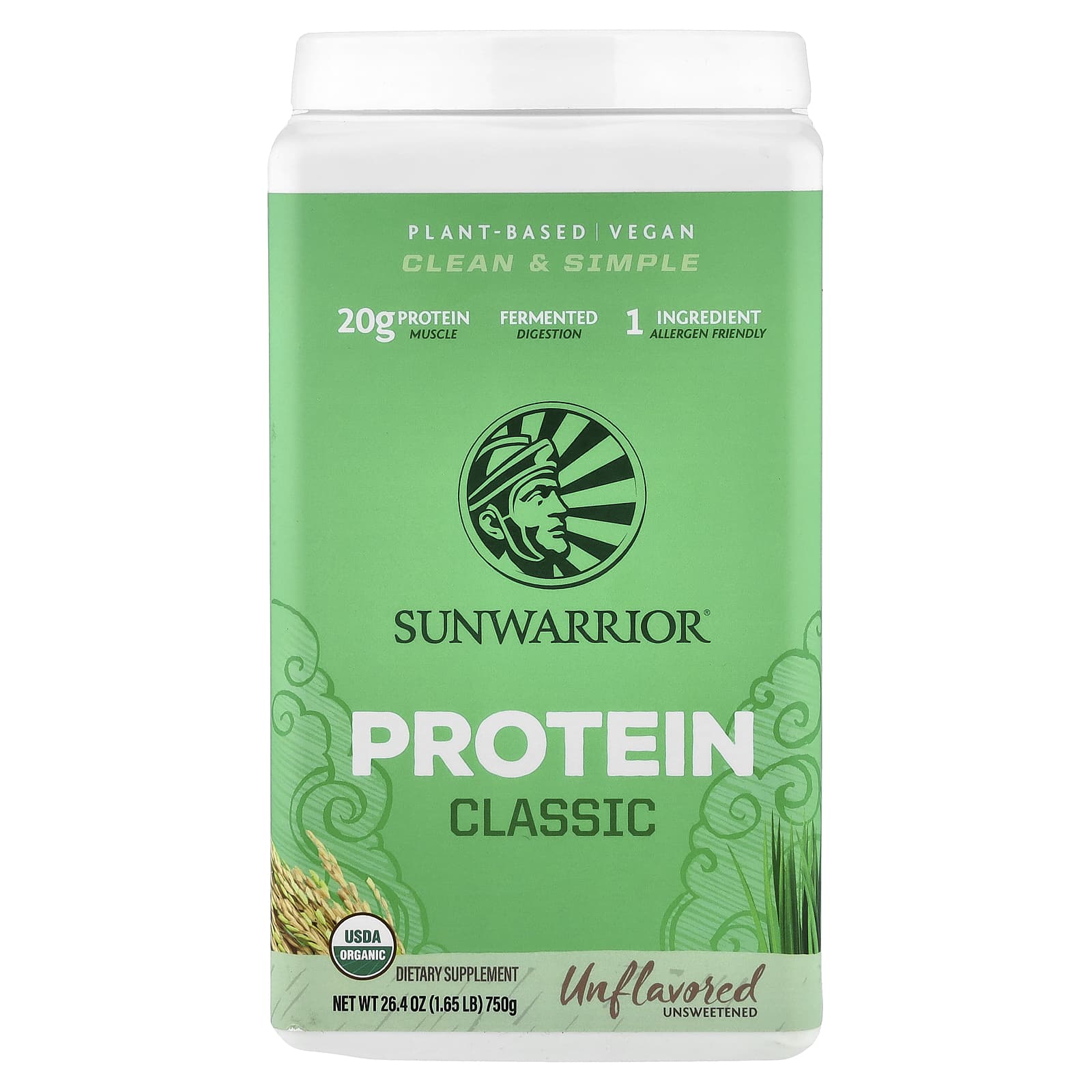 Sunwarrior Classic Protein Unflavored 750g