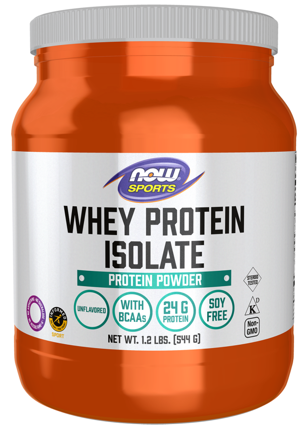 NOW Sports Whey Protein Isolate Unflavored 1.2lb