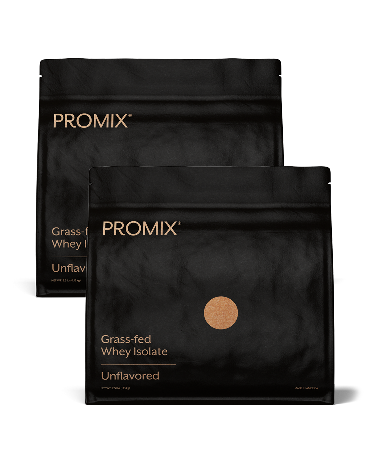 Promix Grass-Fed Whey Isolate Unflavored Two 2.5lb Bags