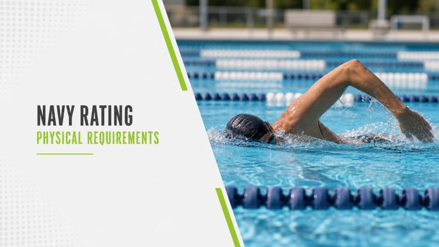 Swimmer in a black cap and goggles swimming freestyle in an outdoor pool with lane ropes